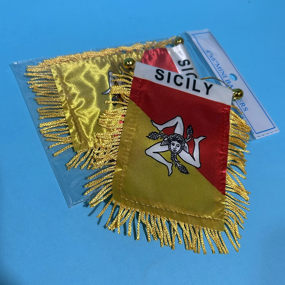 SKY FLAG Sicilia bandera para ventana de coche de poliéster - imagen 5