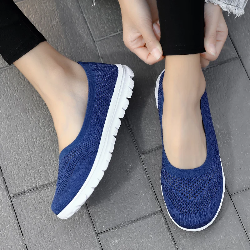 Women\'s Shoes Spring/summer Breathable Mesh Slip-on Flat Shoes for Women Loafers Lightweight Sneakers Ballet Women Casual Shoes