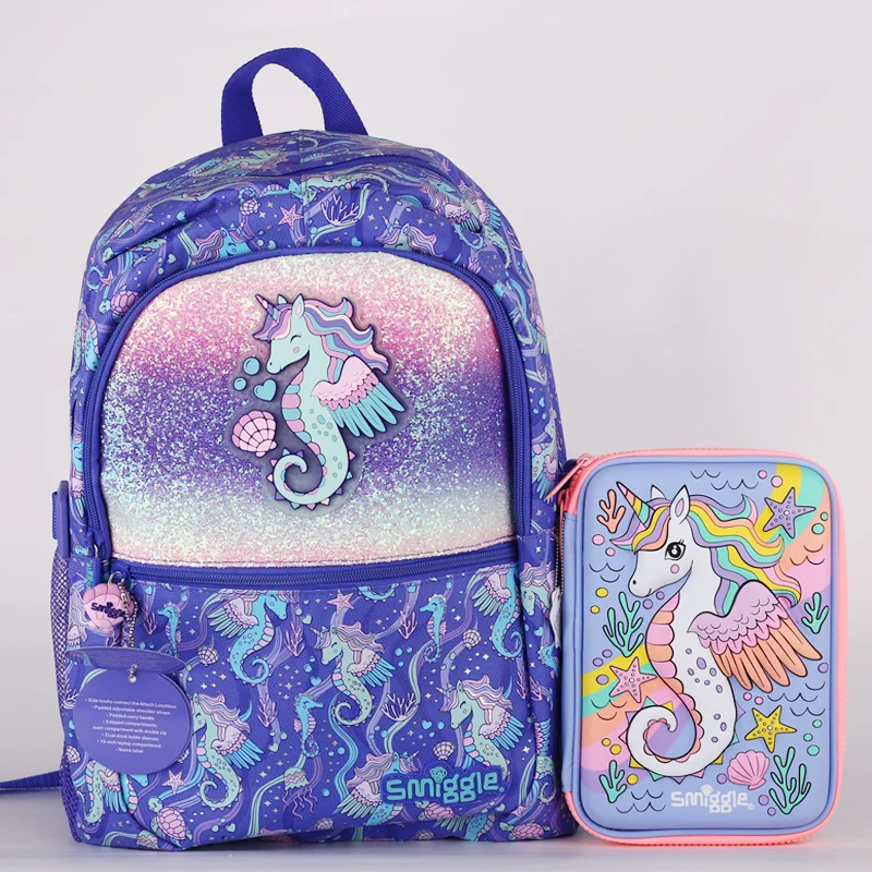 New Genuine Australia Smiggle Backpacks Elementary School Students Girls Reduce Their Burden Backpacks Children Large Capacity