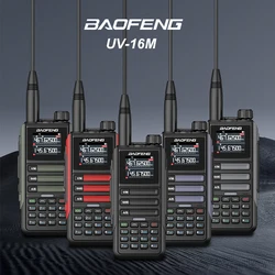 BaoFeng UV16M 15W WalkieTalkie Sześciozakresowa ładowarka USB-C Wyświetlacz LCD UV16 V2 Radio FM dalekiego zasięgu IP67 Wodoodporny nadajnik-odbiornik