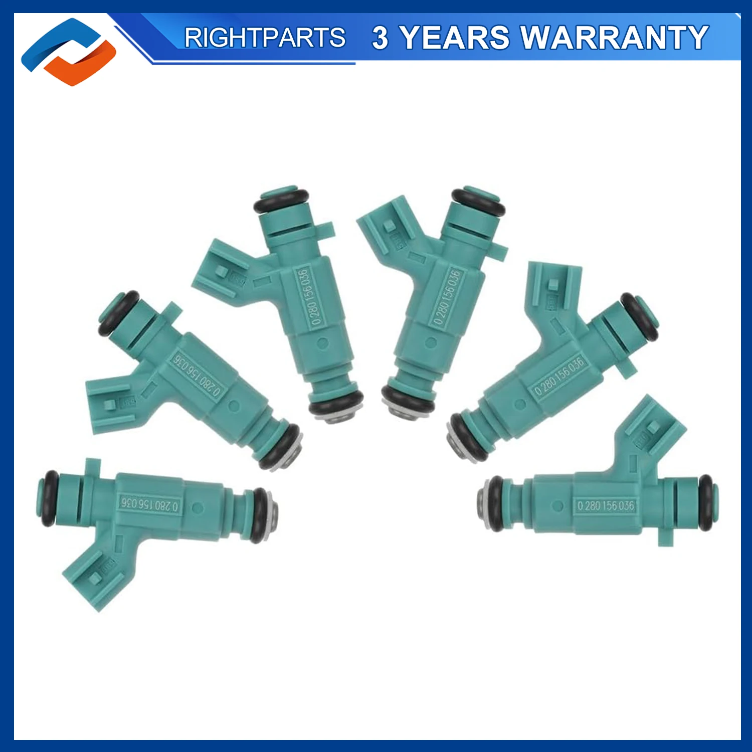 

6PCS 0280156036 Fuel Injectors For Chrysler Concorde Intrepid Sebring Dodge Intrepid Stratus 2.7L 2001 2002 2003 812-12134