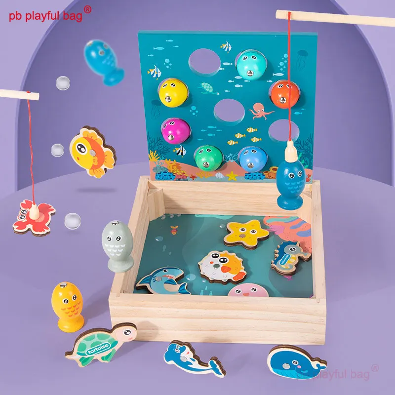 

PB Playful Bag Magnetic fishing games Children's educational toys marine animals Creative Interesting interactive gifts UG185