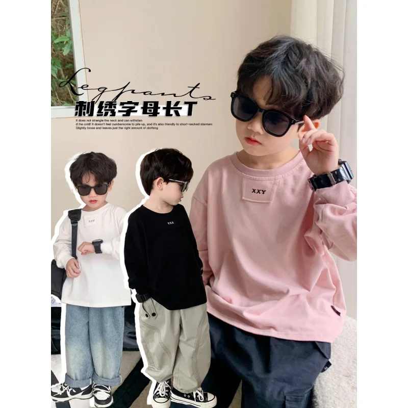 

Children's Clothing Wholesale Children's Bottoming Shirt Middle and Big Children's Spring and Autumn Clothing Boys' Long SleeveT