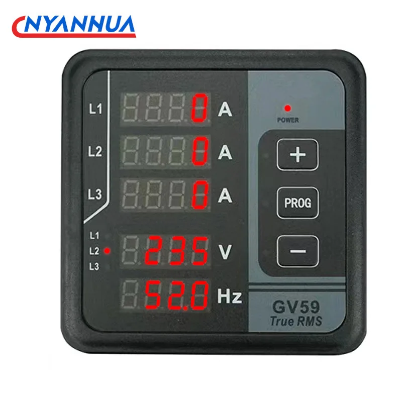 Generator Set Digital Display Multi-Function Meter GV59 Single Three-Phase Voltage Current And Frequency Display