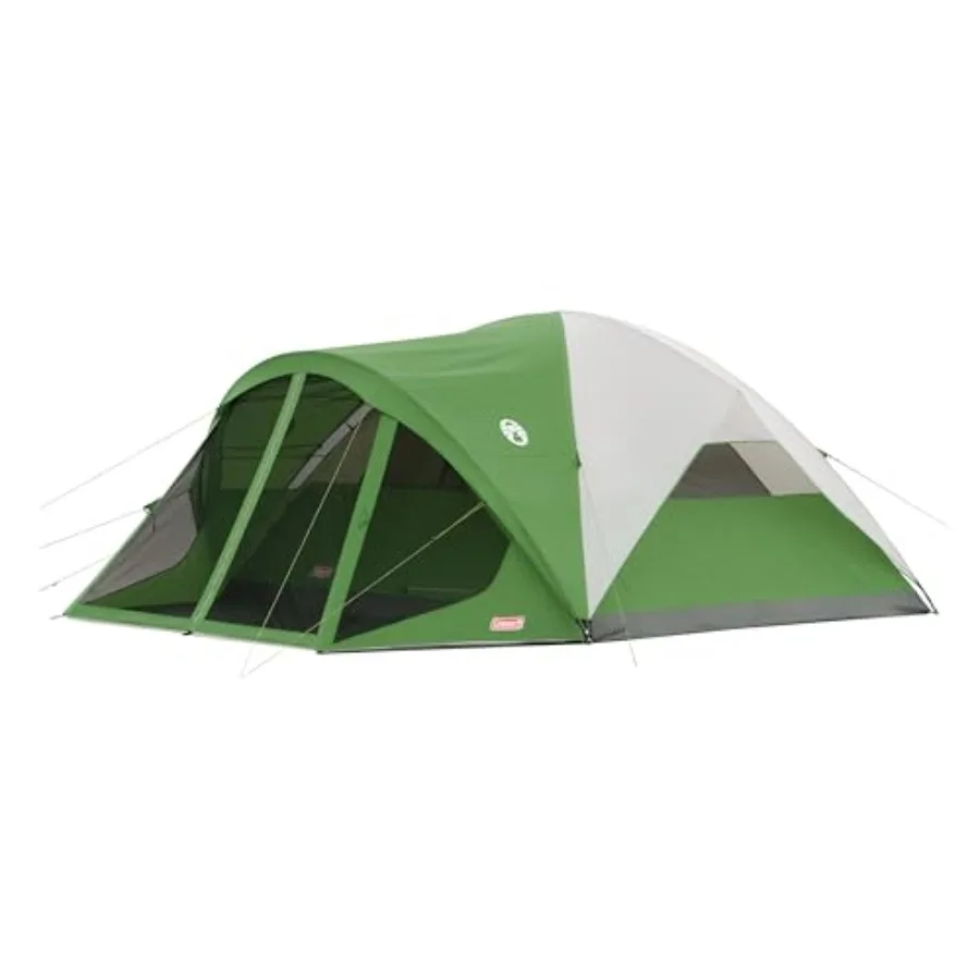 

Evanston Tent with Screen Room 8 Person Weatherproof Tent Sets Up in 15 Mins Included Rainfly & Carry Bag Made of PFAS-Free Mate