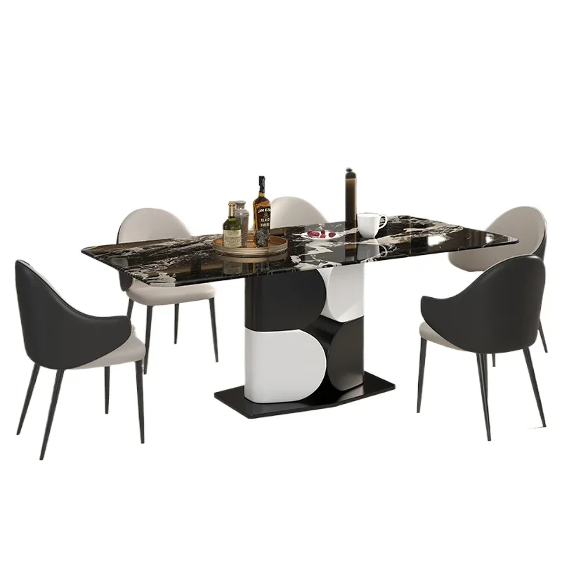 

Dining table microcrystalline stone dining table household high-end Italian light luxury marble Nordic