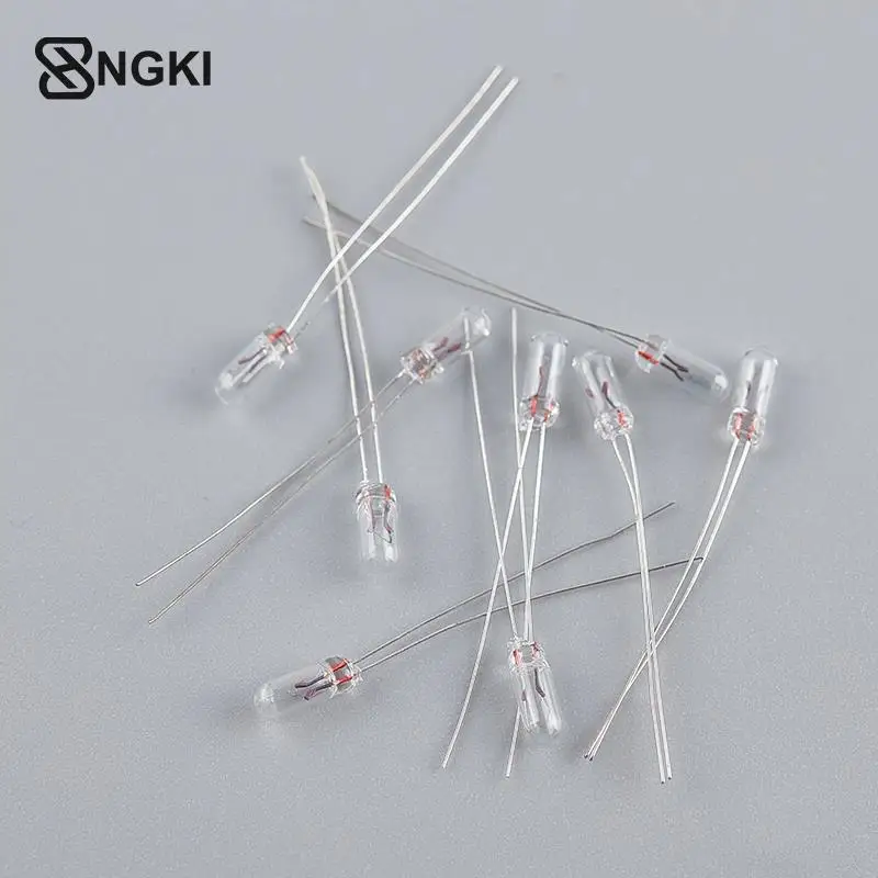 10pcs Miniature 0.07A 3mm 4mm 5mm 1.5V,3V,6V, 9V,12V, 24V Lamp Light Bulb Edison Incandescent Filament Rice