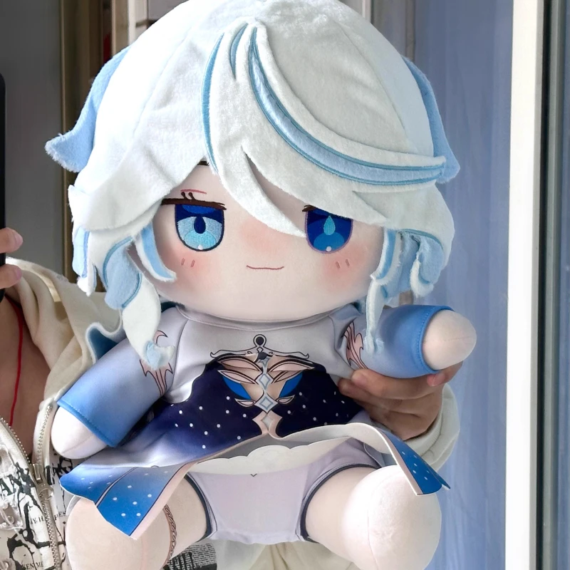 

30cm Anime Game Genshin Impact Furina Kawaii Cosplay Sitting Posture Cotton Doll Body Cartoon Soft Plushie Toy Figures Fans Gift