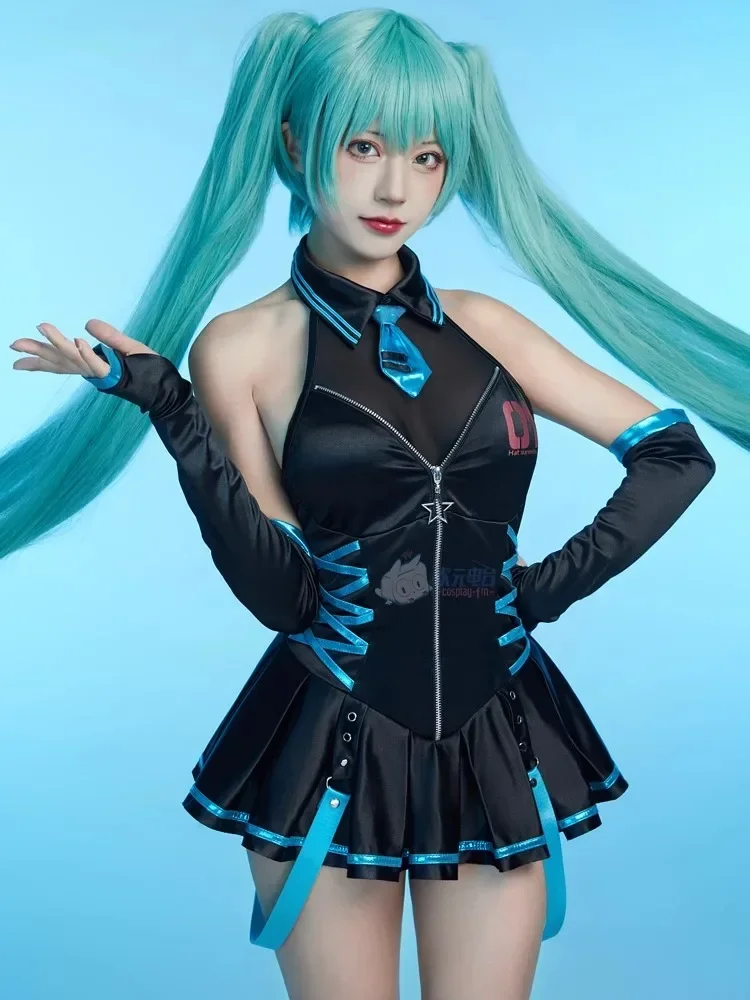 

Sexy Bodysuit Swimsuit With Gloves Beach Bathing suit Halloween Carnival Party Clothes Anime Miku Cosplay Costumes Wigs Women