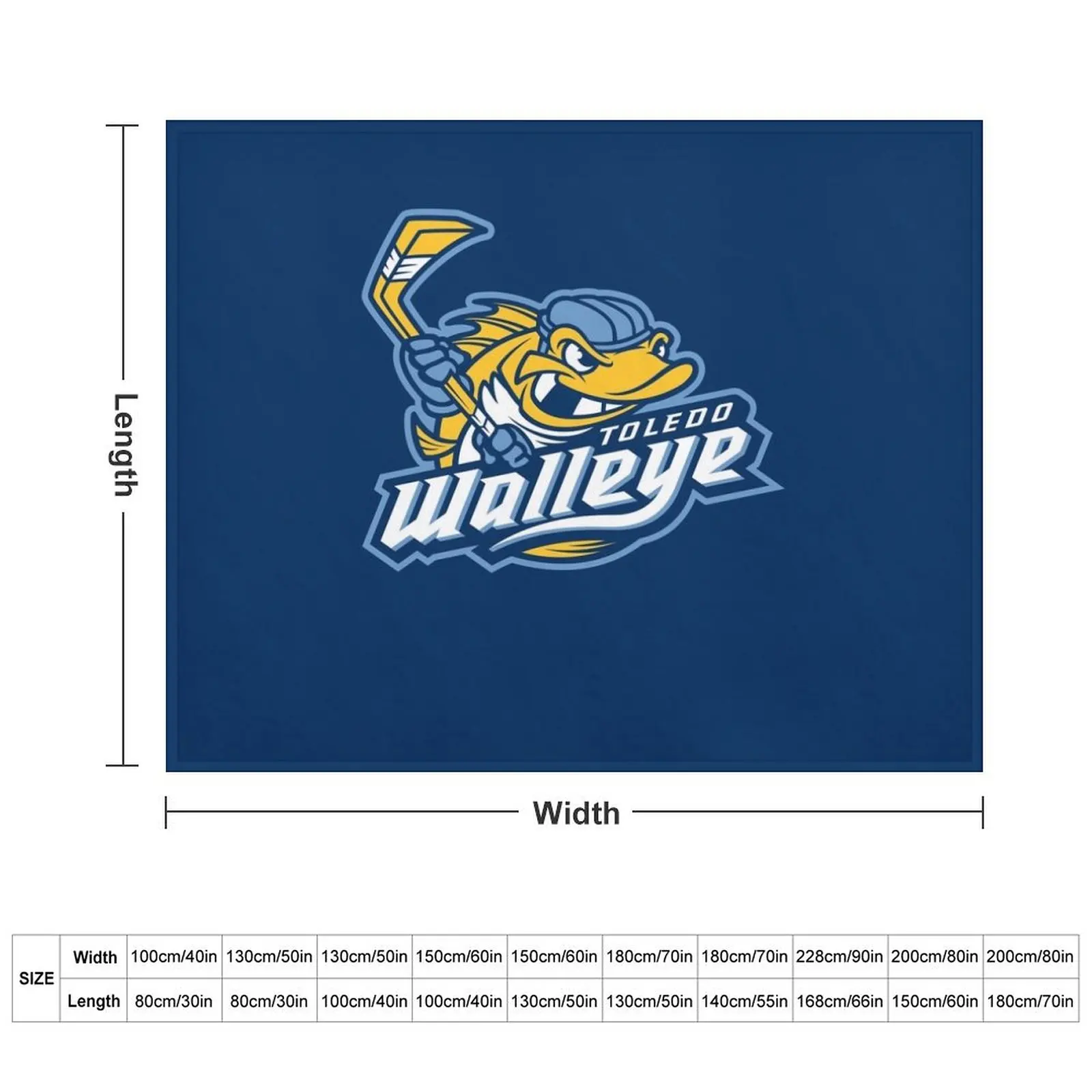 Toledo Walleye Throw Blanket Beach Polar Blankets