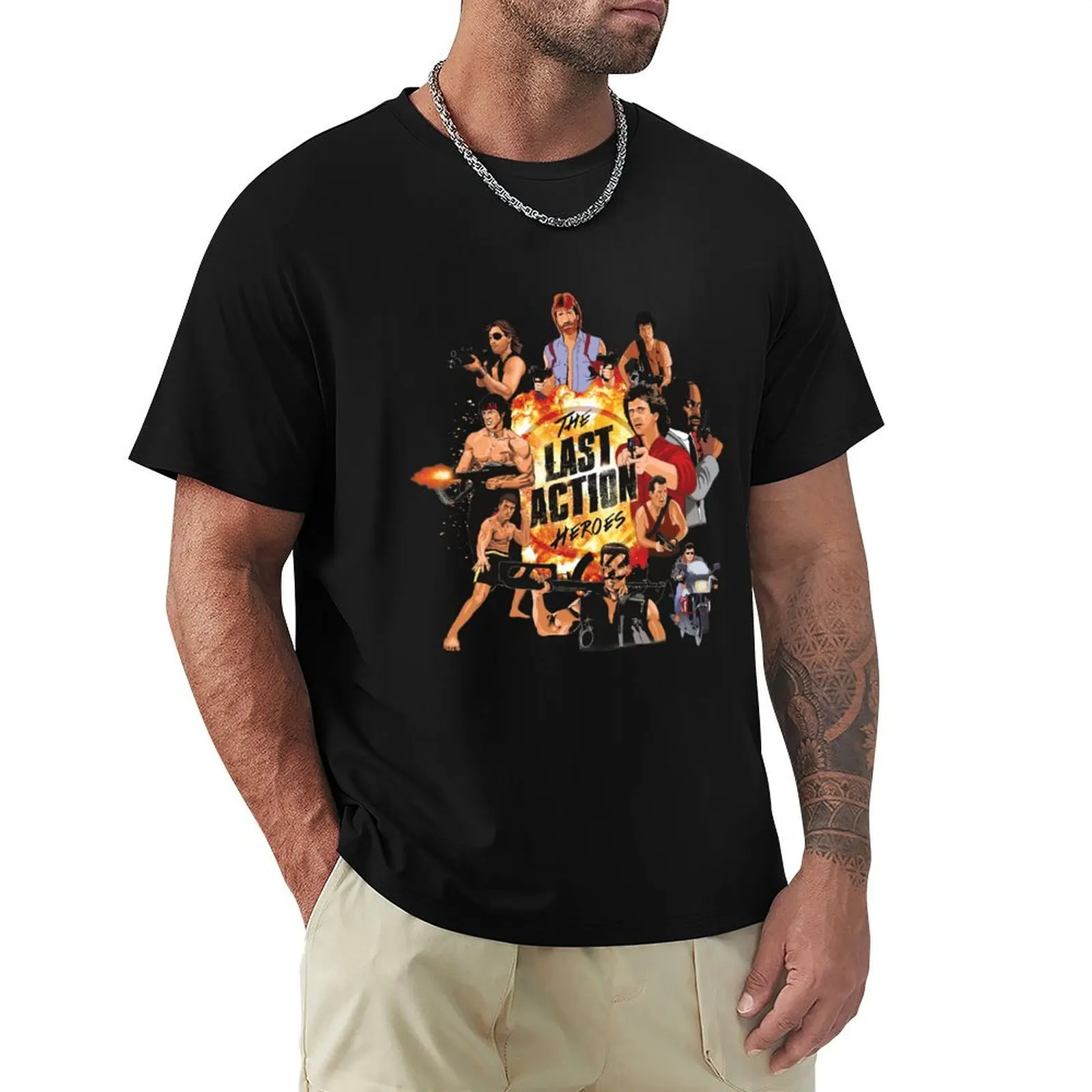 

The Last Action Heroes T-Shirt vintage anime shirt new gifts and t-shirts valentines clothes Men's clothing