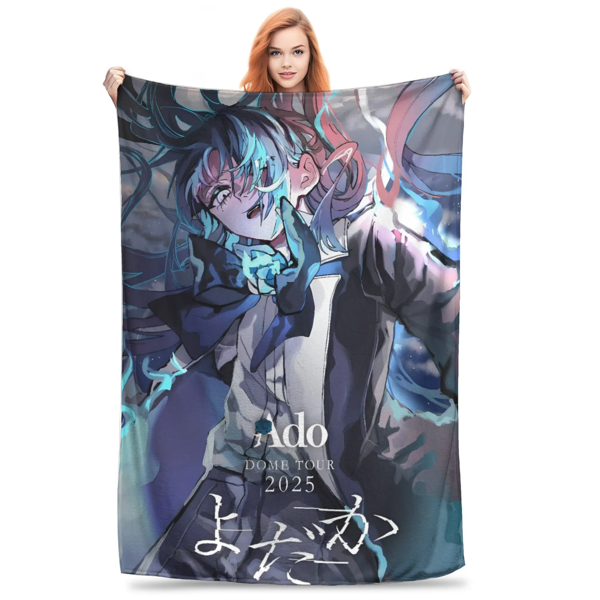 Ado WORLD TOUR 2025 Hibana Blanket Quality Super Warm Throw Blanket Winter Students Living Room Fashion Bedspread