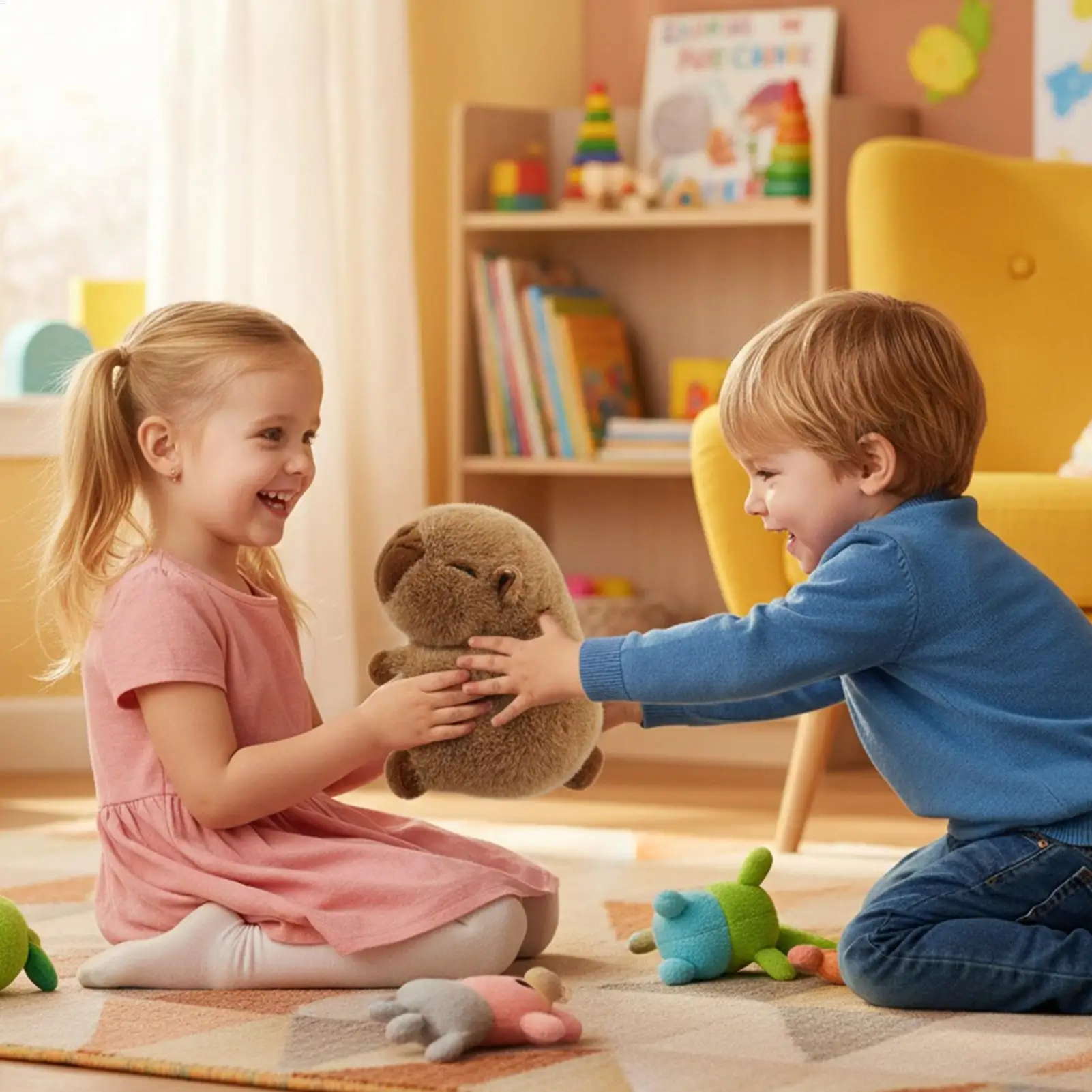 Capybara parlant en peluche électrique interactif, Animal en peluche électronique pour garçons et filles, centres de garderie, vacances d'anniversaire