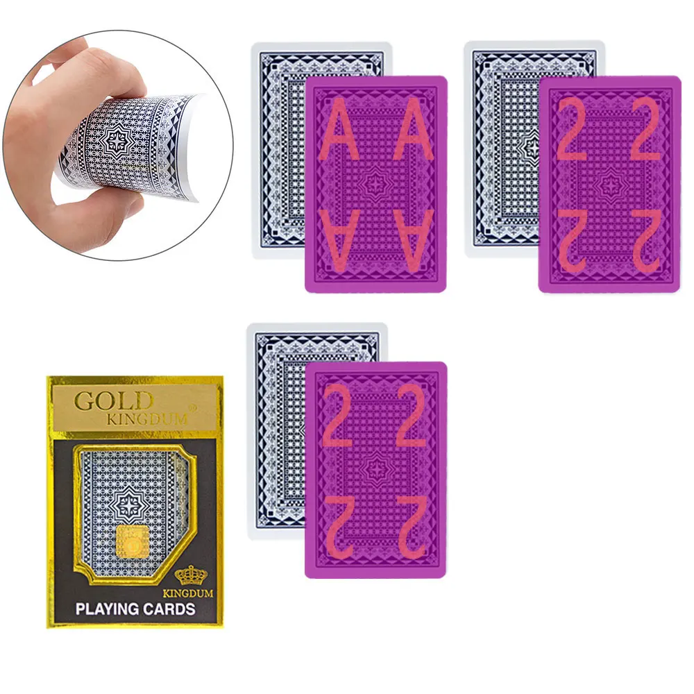 

Mark Playing Card For infrared Contact Lenses Plastic Deck Gold kingdum Anti Cheating Poker Board Game