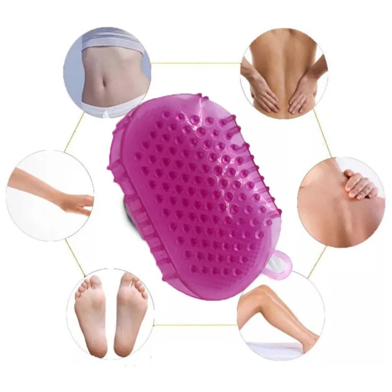 2020 Newest Soft Silicone Massage Scrub Gloves For Peeling Body Bath Brush Exfoliating Gloves Footbrush for the Bath Body Brush