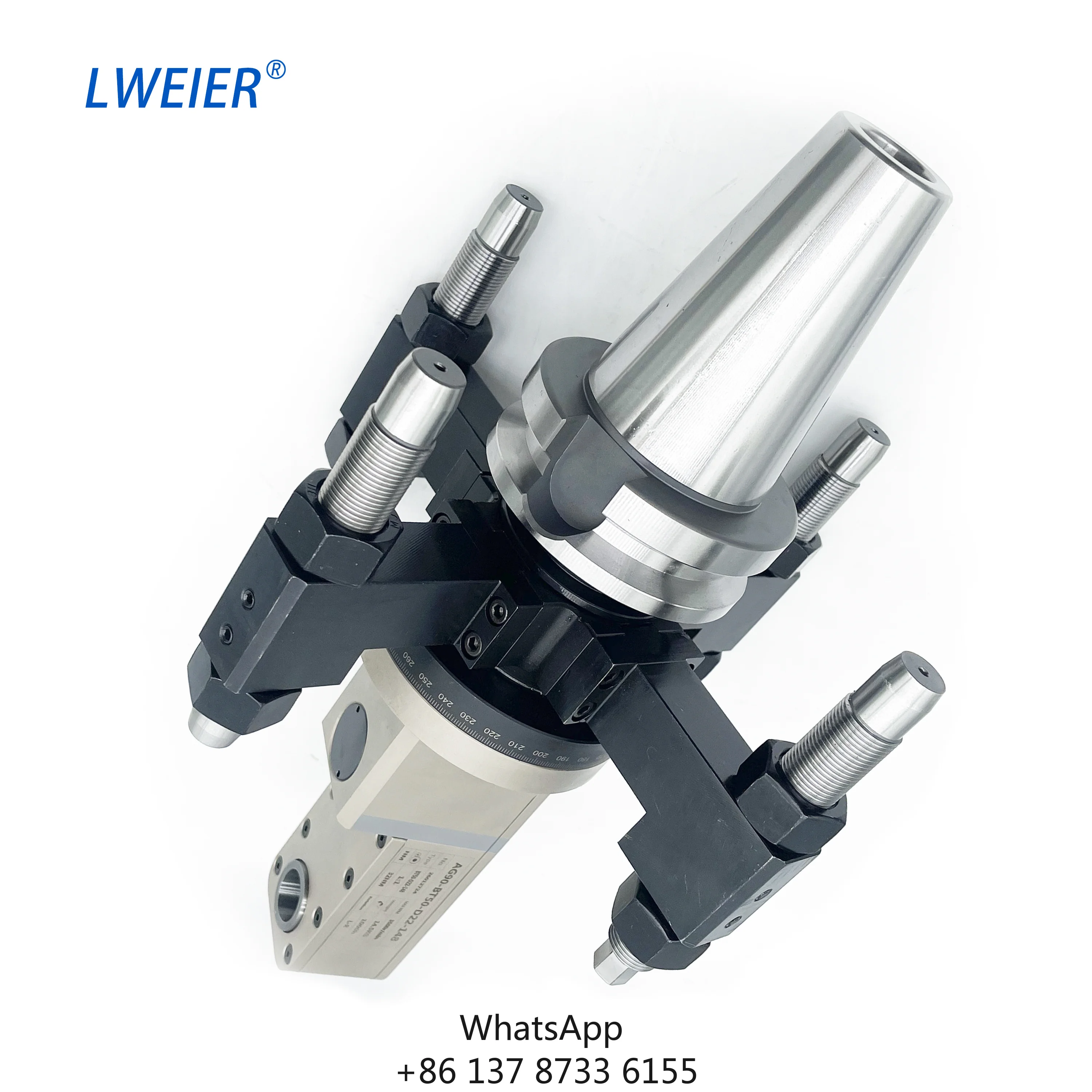 LWEIER BT50 Customized Side Milling Head For Milling Machine Four Column Angle Head High Rigidity & High Speed 1 Year Warranty