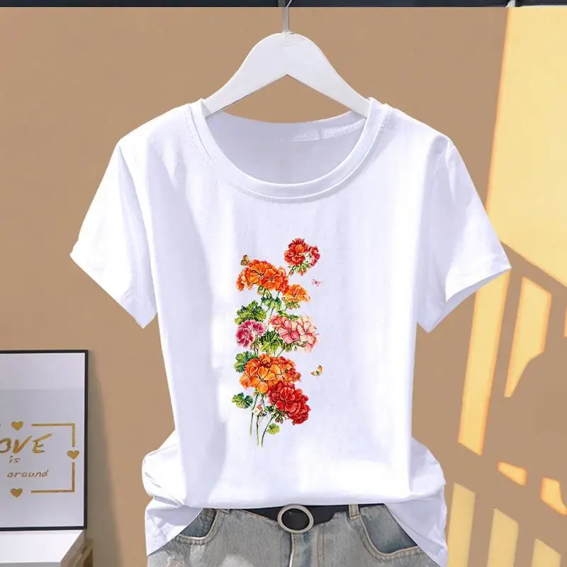 Modal Dames Print Fashion Casual Explosieve Luipaardprint Trend T-shirt met korte mouwen Oversized T-shirt Oversized T-shirt Tops