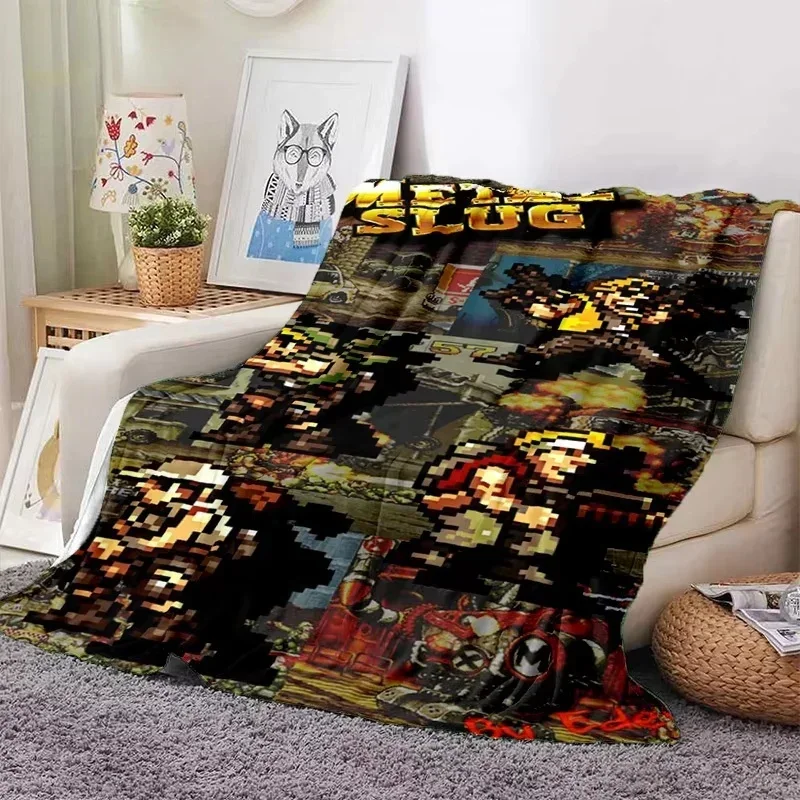 2026 Classic Retro Game Metal Slug Cartoon Soft Flannel Blankets,Throw Blanket Comfortable Blanket For Picnic Beds Home Bedroom