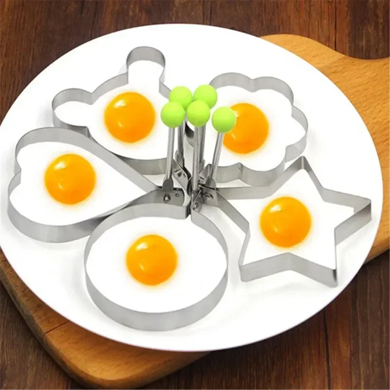 Pancake Mold Stainless Steel Fried Egg Pancake Shaper Mold Nonstick Flip Pancake Maker Omelette Forms Creative Kitchen