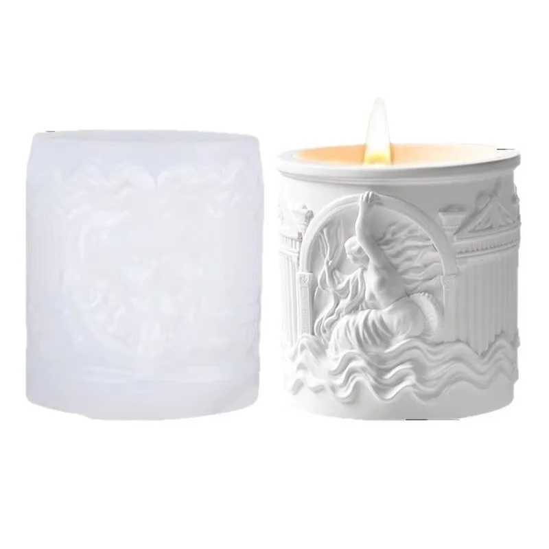 DIY vela epoxi taza jarrón molde de silicona molde de almacenamiento el nacimiento de la fabricación creativa de tazas de yeso de Venus