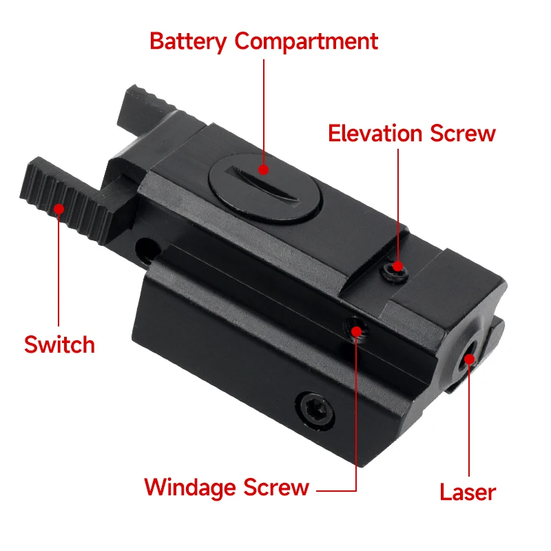 Low Orbit 20mm Red Green Laser Sight, Tactical Hunting Locator, Auxiliary Precision Aiming, Sight Accessories
