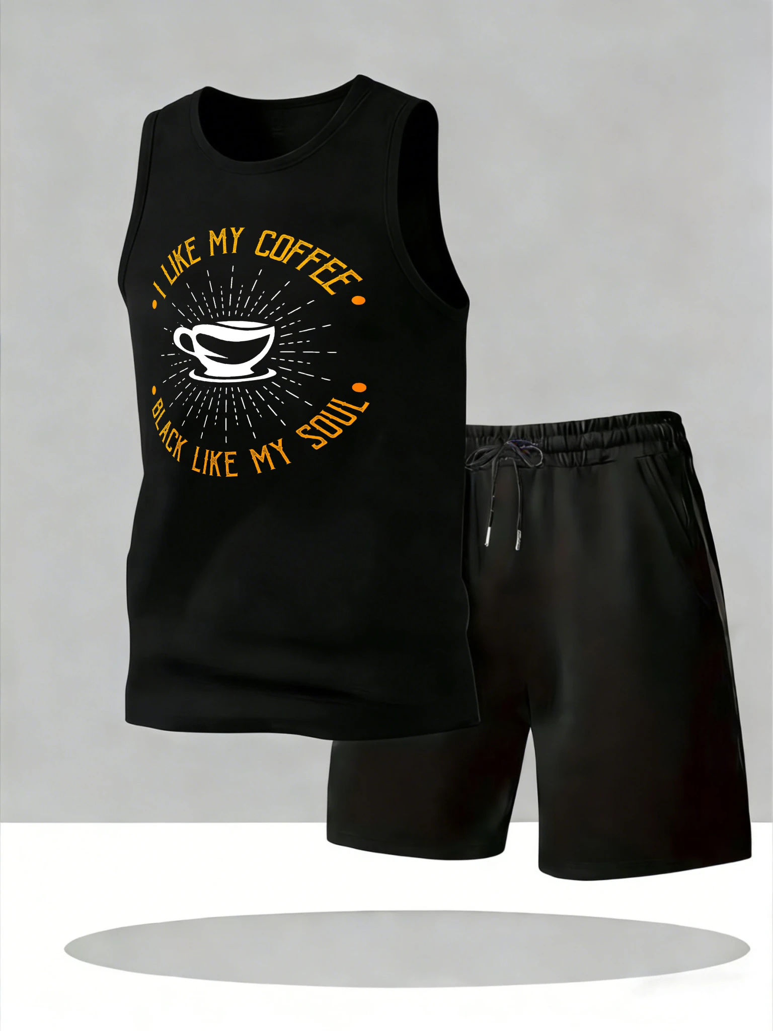 

Men's Tank Top Sets 2026 Summer Quick drying sports oversize Y2k tracksuits crewneck seaside running Breathable Old money man