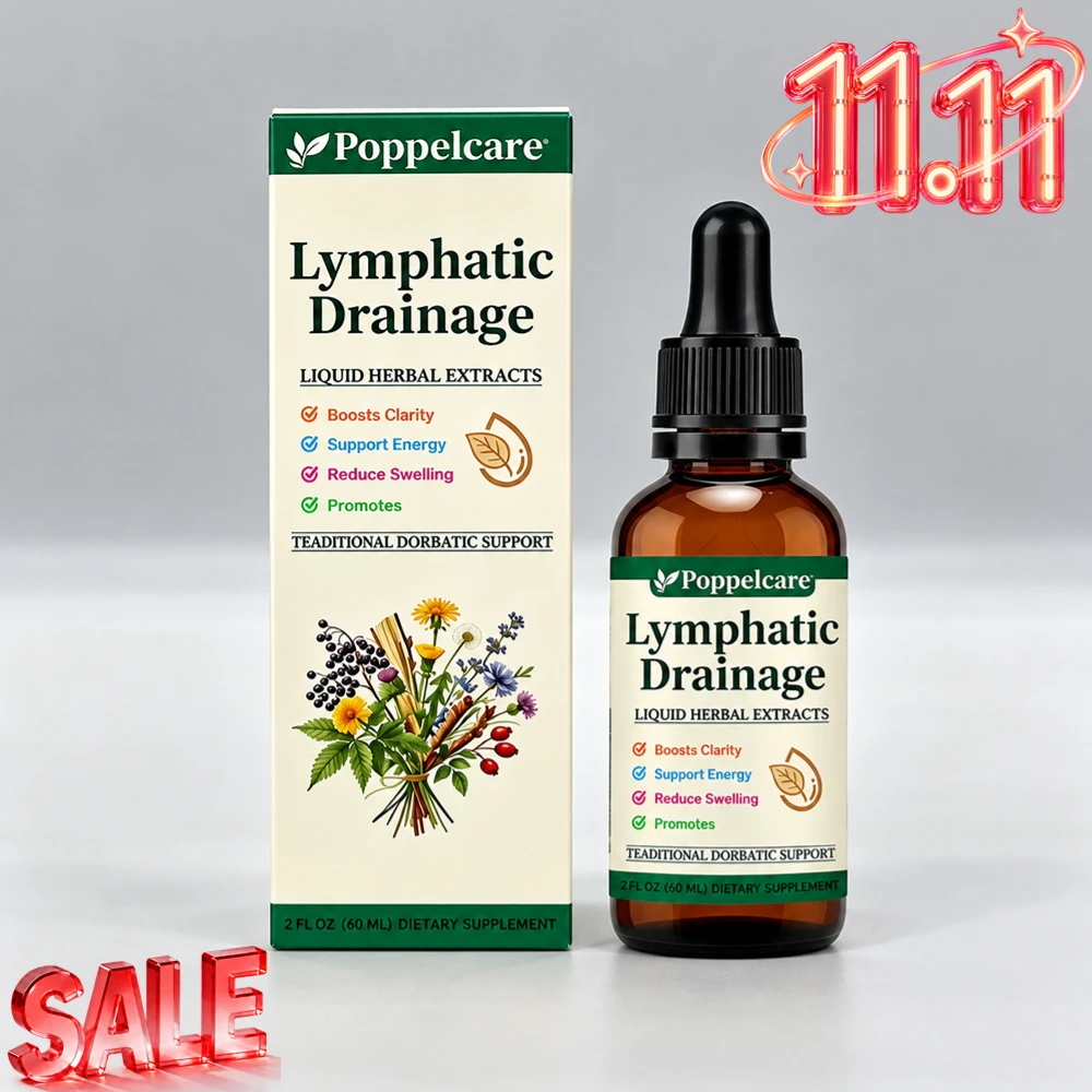 60ml Natural Herbal Lymphatic Drainage Drops Gentle Reduce Swelling Boost Energy Relieve Discomfort Oral Liquid Daily Use