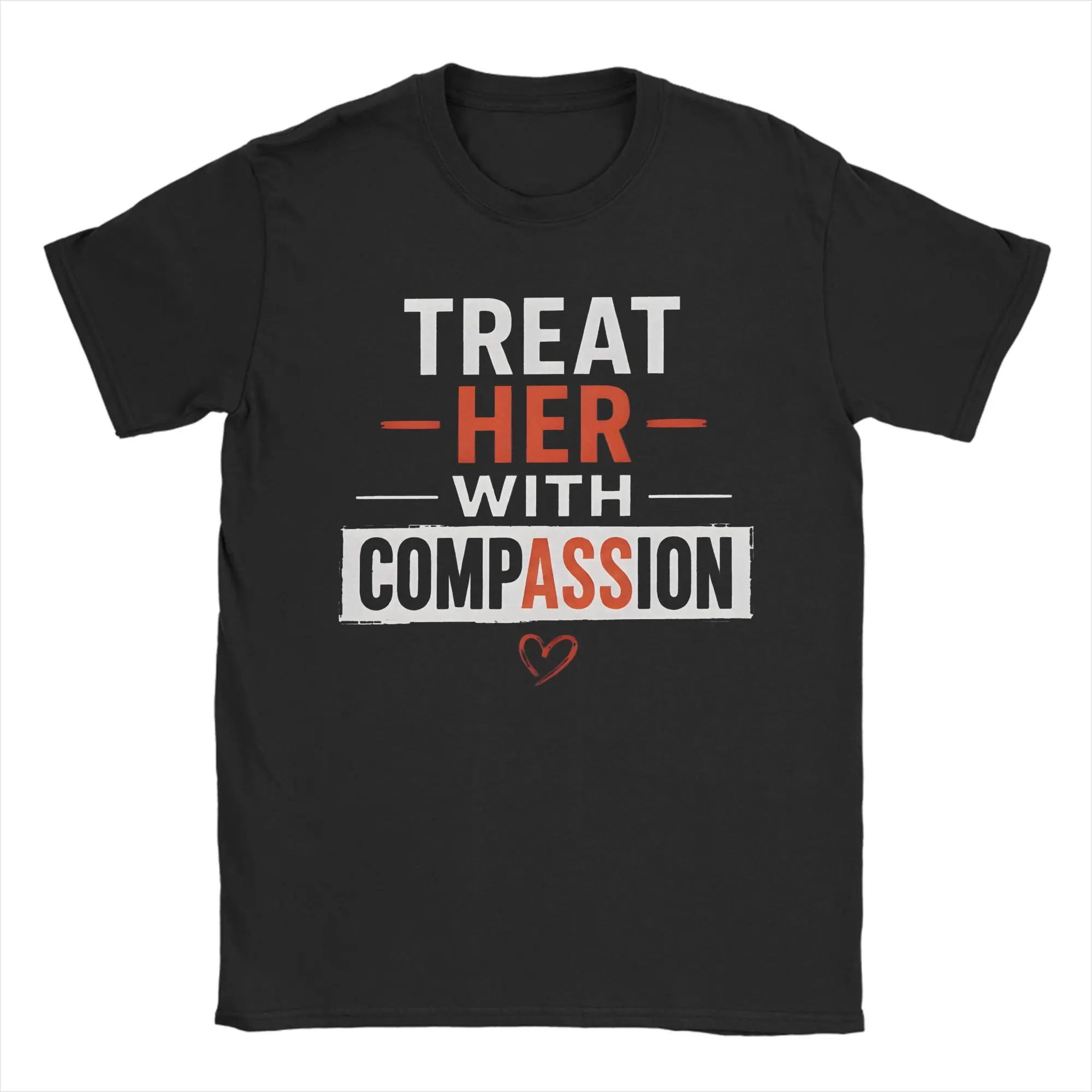 T-shirt « Traitez-la avec compassion » pour l'été, t-shirts vintage en coton, t-shirt tendance pour adultes, t-shirts imprimés