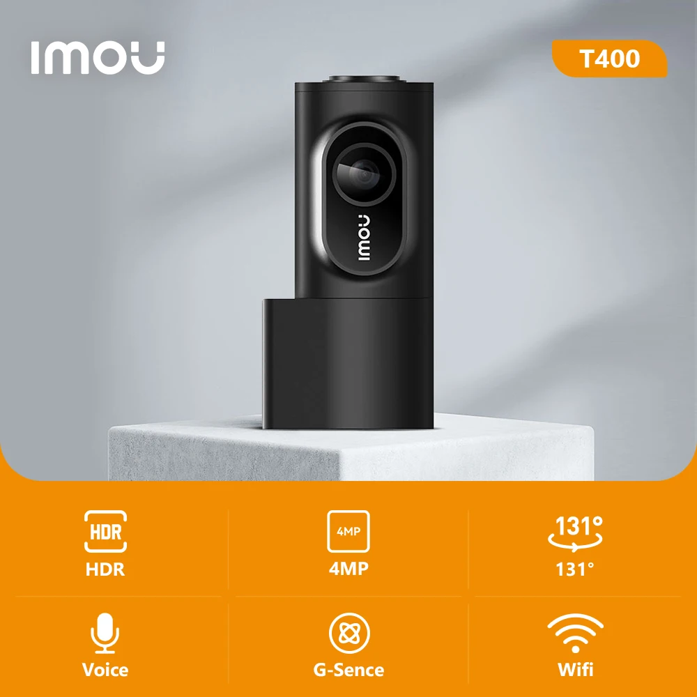 IMOU T400 Dash Cam 4MP Car DVR Video Recorder Night Vision Voice Control WiFi Dashcam 24H Car Camera DVR Recorder