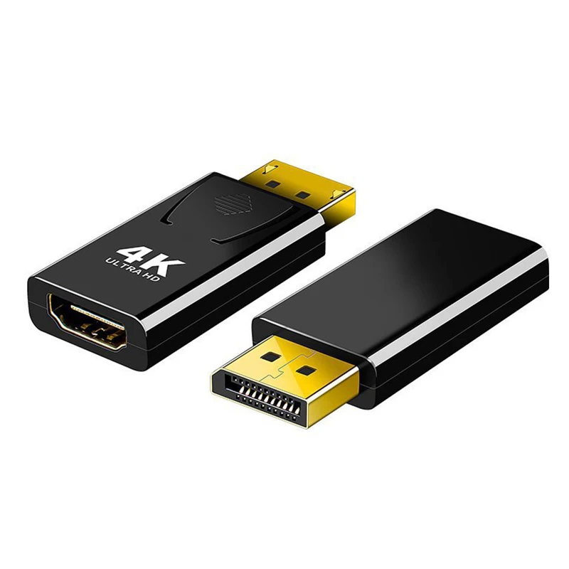 

1PCS DP To HDTV 4K Connector DisplayPort DP Male to HDMI Female Adapter Converter Video Audio Plug Switch ﻿