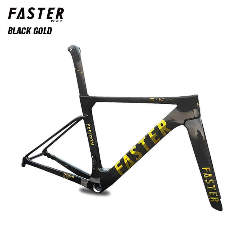 نموذج جديد T47 FASTERWAY الحرية إطارات الكربون دراجة الطريق الإطار مع شوكة Seatpost المشبك سماعة المقود 32C مكبح قرصي