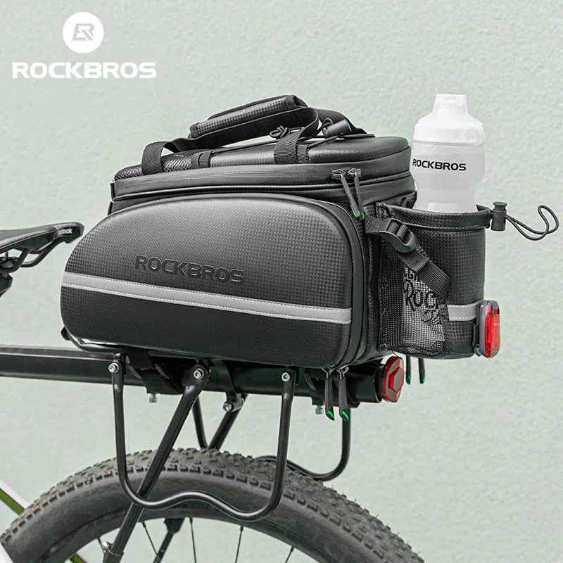 

ROCKBROS Bicycle Bag MTB Bike Rack Trunk Waterproof Pannier Bike Multifunctional 35L Large Capacity Travel Bag Bike Accessories