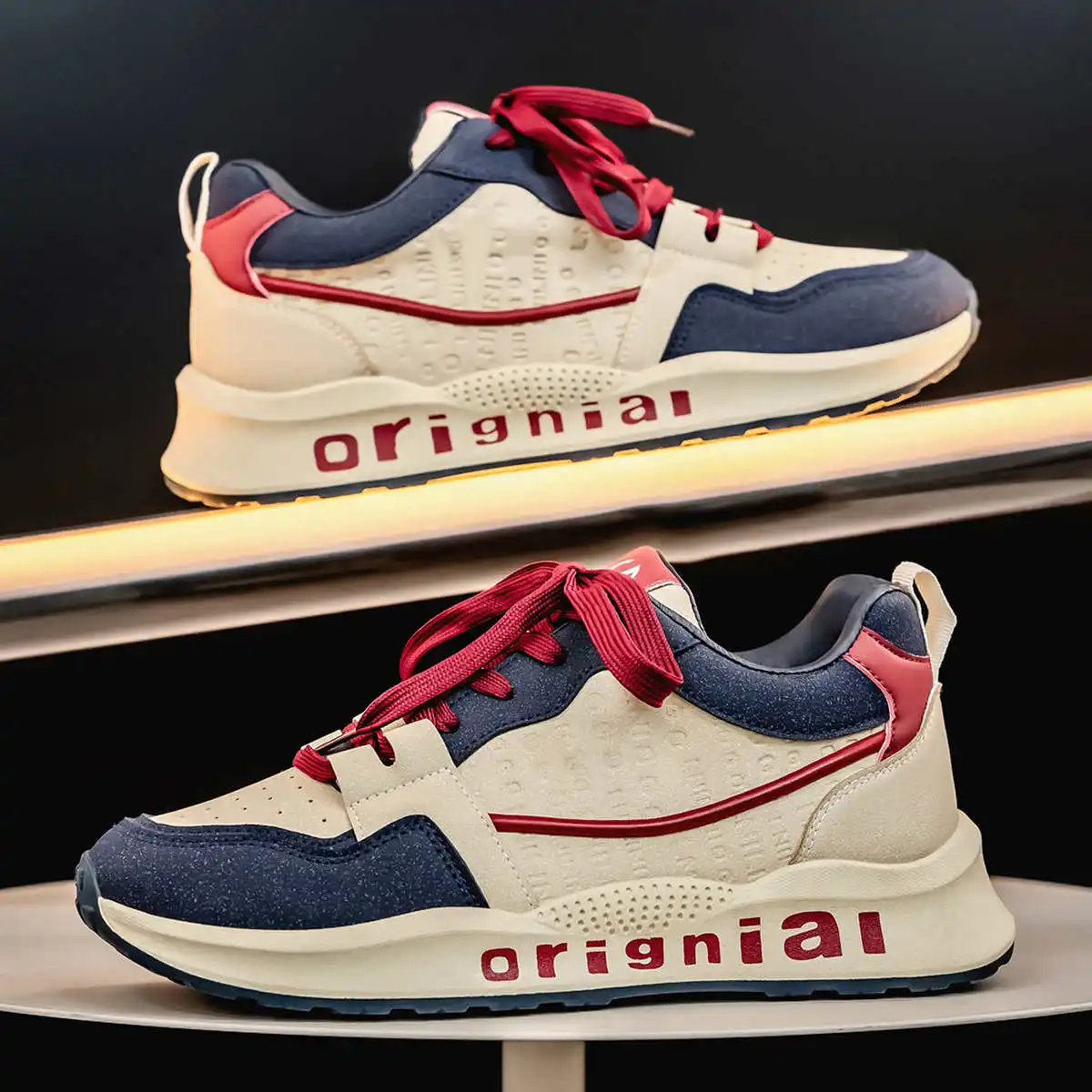 

Оригинальные кроссовки из обычной кожи, мужская вулканизированная обувь, мужские кроссовки для бега, мужские теннисные спортивные кроссовки по доступной цене