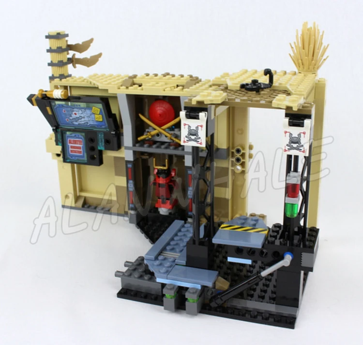 1253pcs Shinobi Samurai Cave Chaos X Mech Underground Desert Hideout Bike Jet 10530 Building Kits Toy Compatible With Bricks