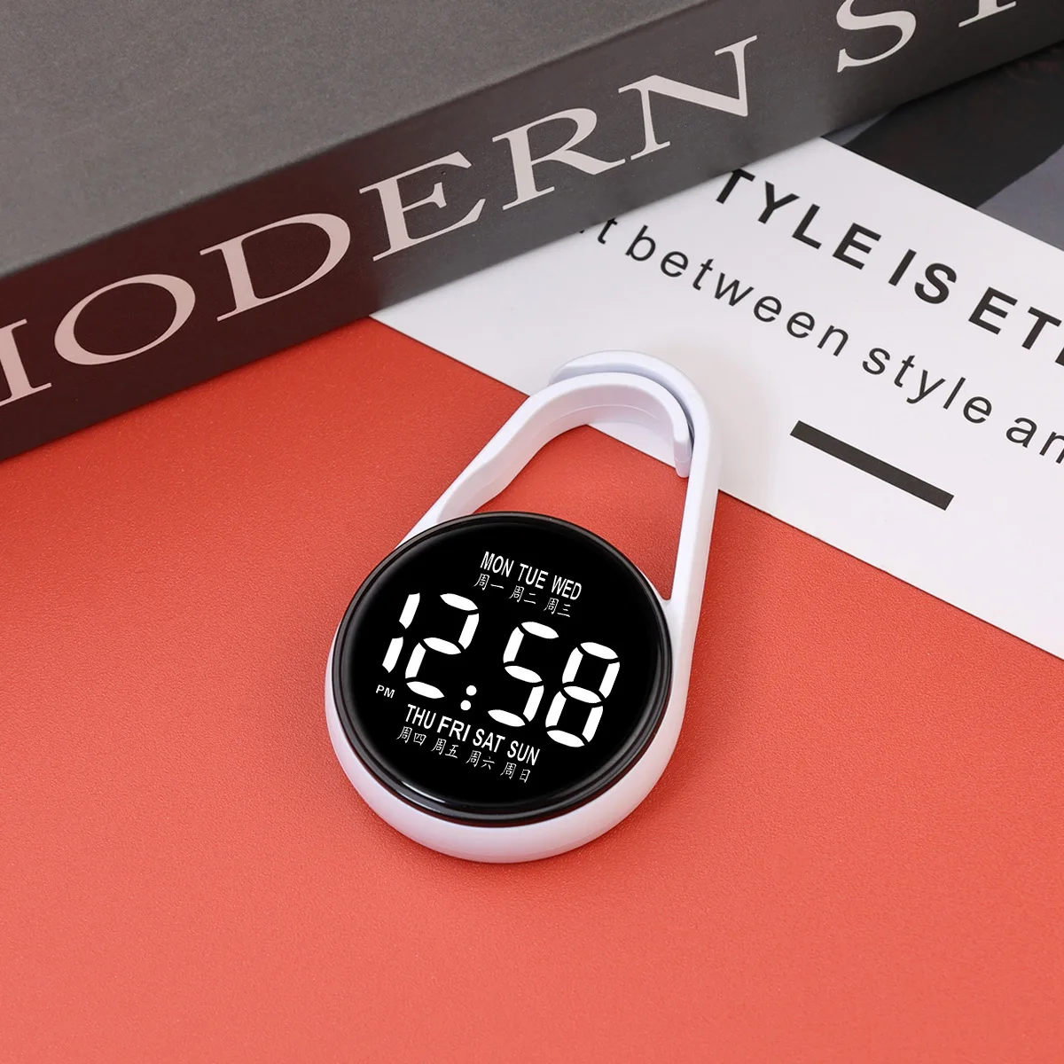 Creative and fashionable student pendant watch, simple night light mini electronic watch, hanging watch, portable pocket watch