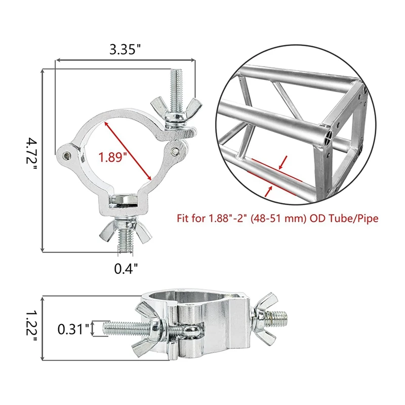 10 Pcs Truss Lighting Clamps, 2