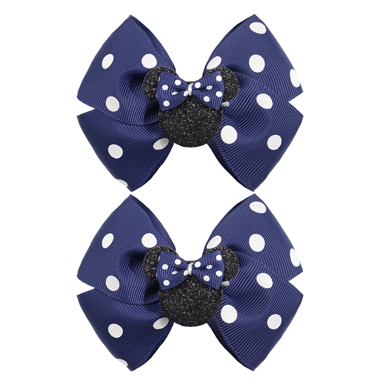 2 قطعة ديزني أنيمي ميني ماوس دبوس الشعر Kawaii ميني القوس الأطفال أغطية الرأس الكرتون فتاة امرأة بوبي دبوس الاطفال الهدايا #6