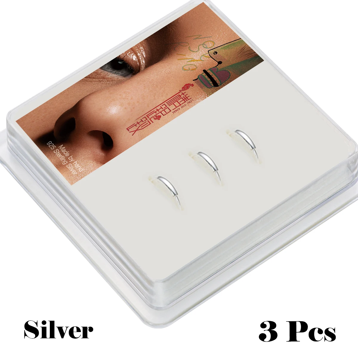 Different Sizes 6mm 8mm 10mm Long Tube Piercing Nose Ring Wome's Sterling Silver 925 Jewelry Ear Cartilage Piercing Ear Ring New