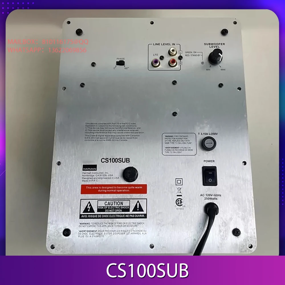 For JBL High-power 250W Bass Power Amplifier Home Subwoofer 110V Voltage Pure Imported Gun Plate CS100SUB