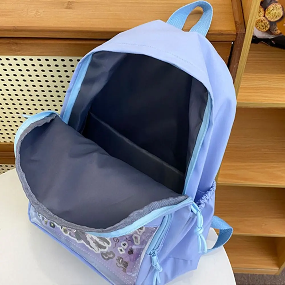 Nowy Design Plecak Dużej Pojemności Poliester Nylon Przezroczyste Torebki Harajuku Torba na Ramię Wielokrotnego Użytku Do Codziennego Użytku