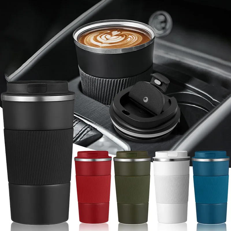 

1PCS 510ml Double Stainless Steel Coffee Thermos Mug with Non-slip Case Car Vacuum Flask Travel Insulated Bottle