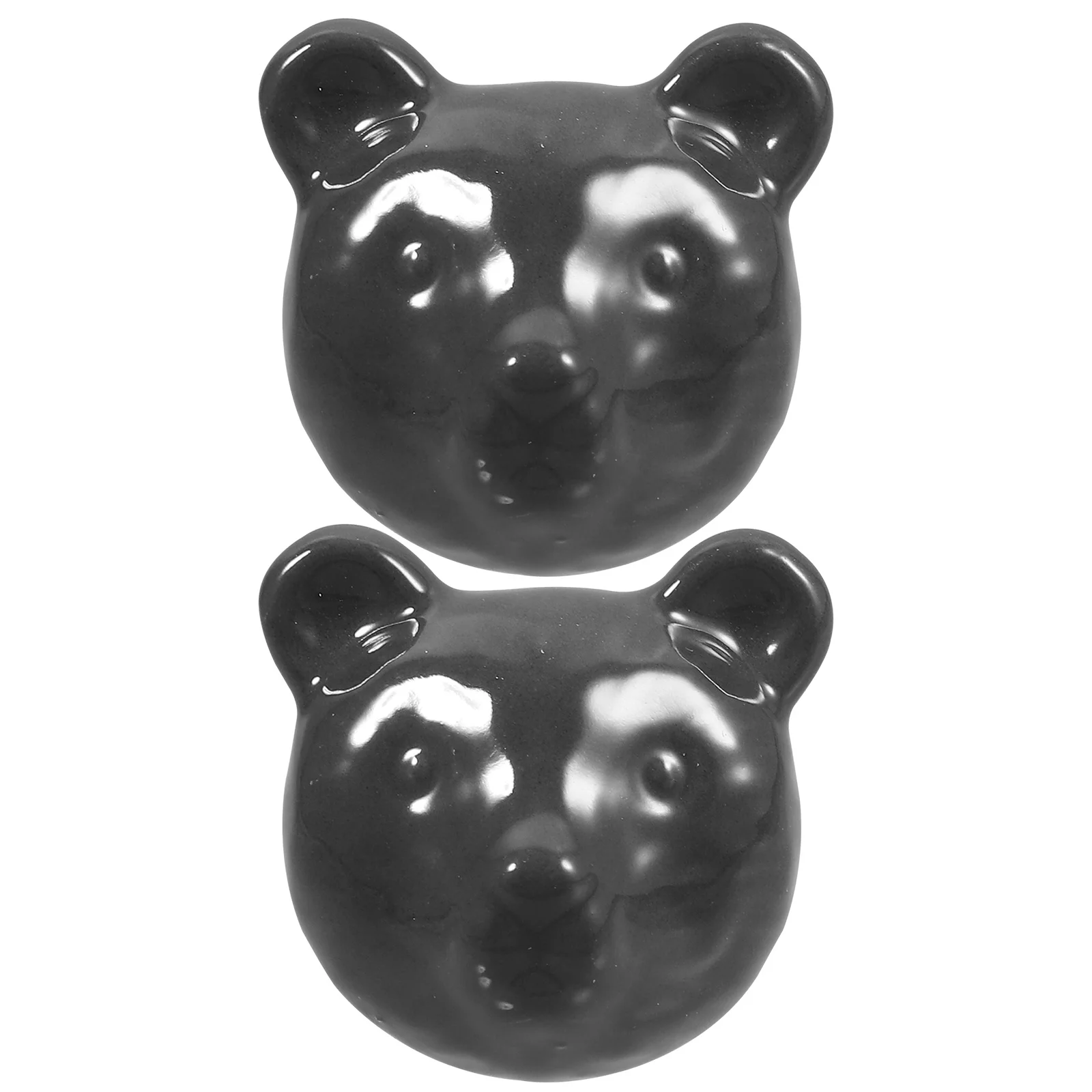 2Pcs Cartoon Ceramic Drawer Knobs Classical Pumpkin Style Beautiful Patterns for Wardrobe Chest of Drawers Grey Color