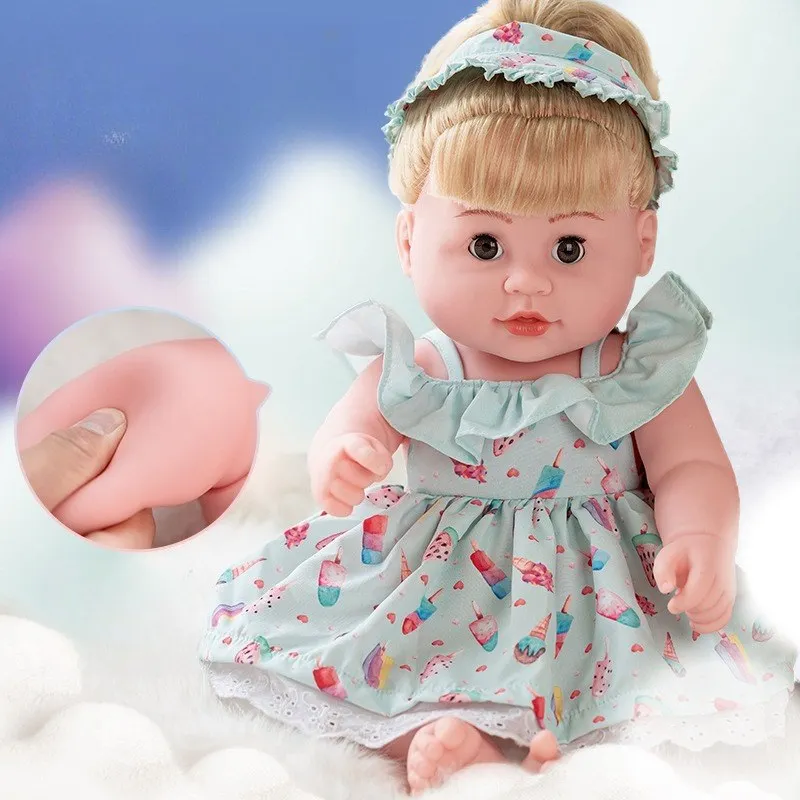 

50cm baby toy, reborn doll, dress-up toy, soft rubber cute realistic princess dress doll