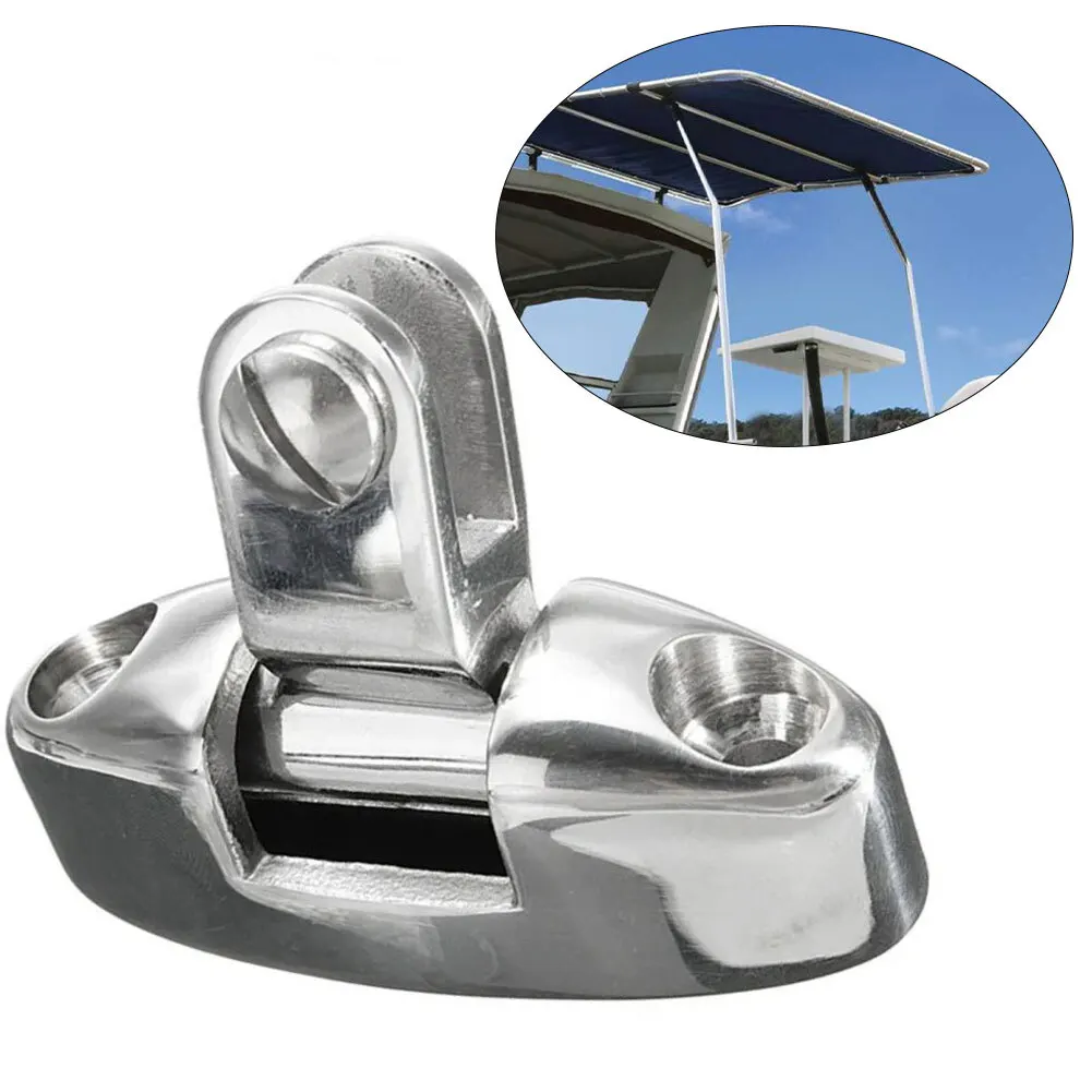Robust Swivel Side Mount Hinge for Bimini Top Saltwater Resistant 316 Stainless Steel for Ultimate Reliability