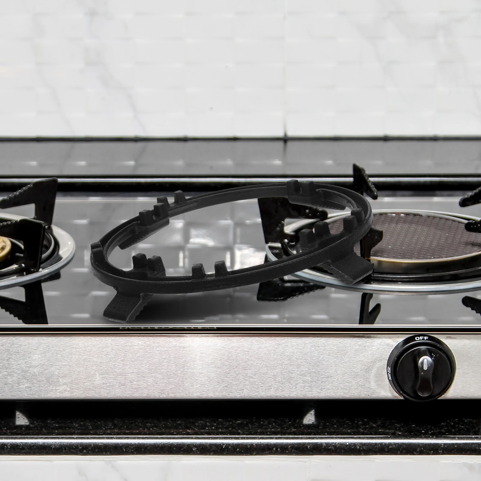 

Wok Ring For Gas Iron Burner Grate Non-Slip Stove Rack Stand Compatible With Various Cooktops Kitchen Stove Bracket Accessories