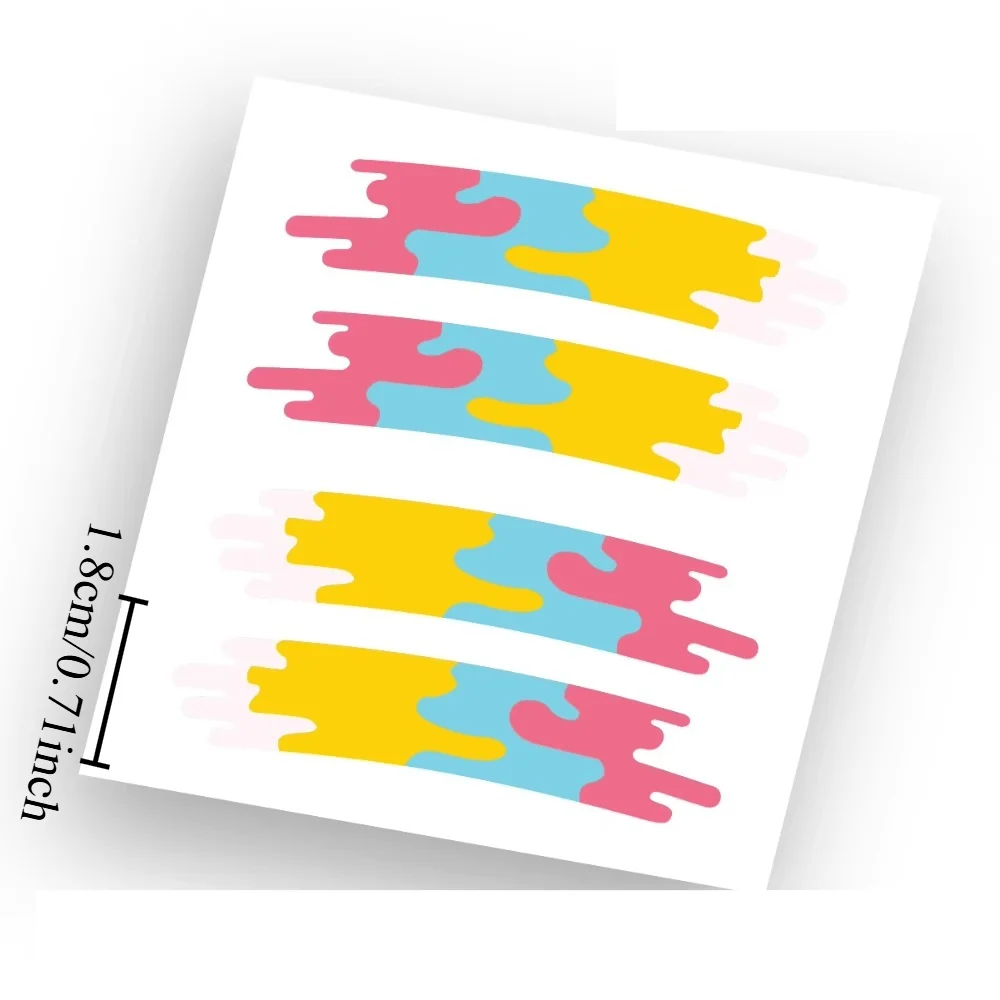 Drip Art Bicycle Wheel Reflective Sticker Gradient Anti-Fade Vinyl Decal No Residue