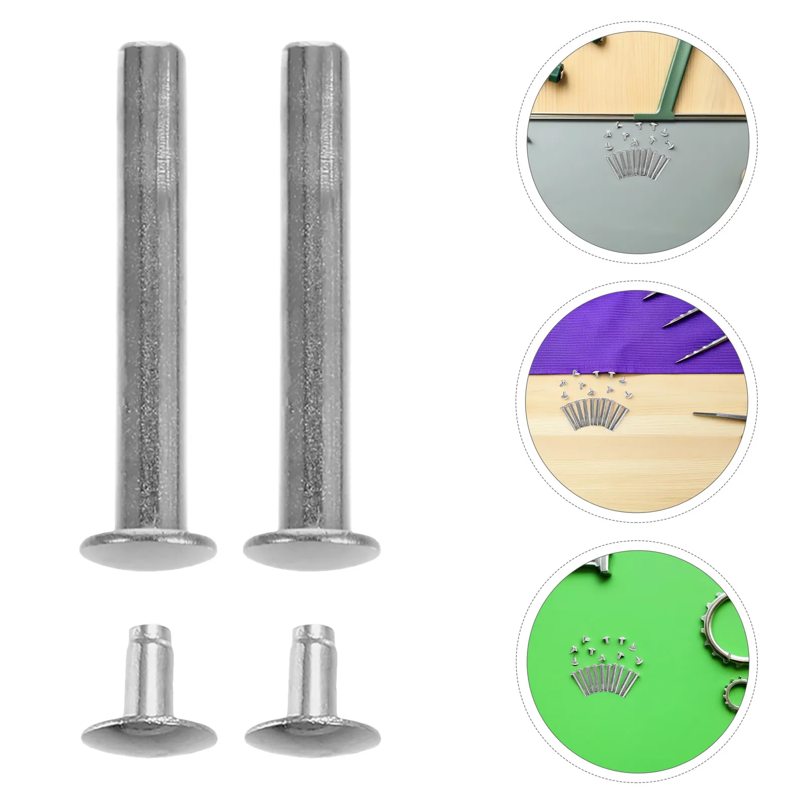 12Sets Hand Fan Shaft Rivet Nails Nuts Repair Kit Metal Fasteners for Folding Paper Fans DIY Handheld Fan Replacement Hardware