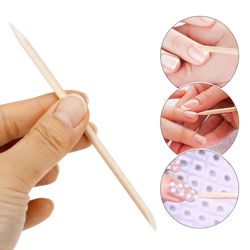 100pcs Nail cleaning stick, nail cleaning tool, oral interdental dirt cleaning stick, disposable dental consumables