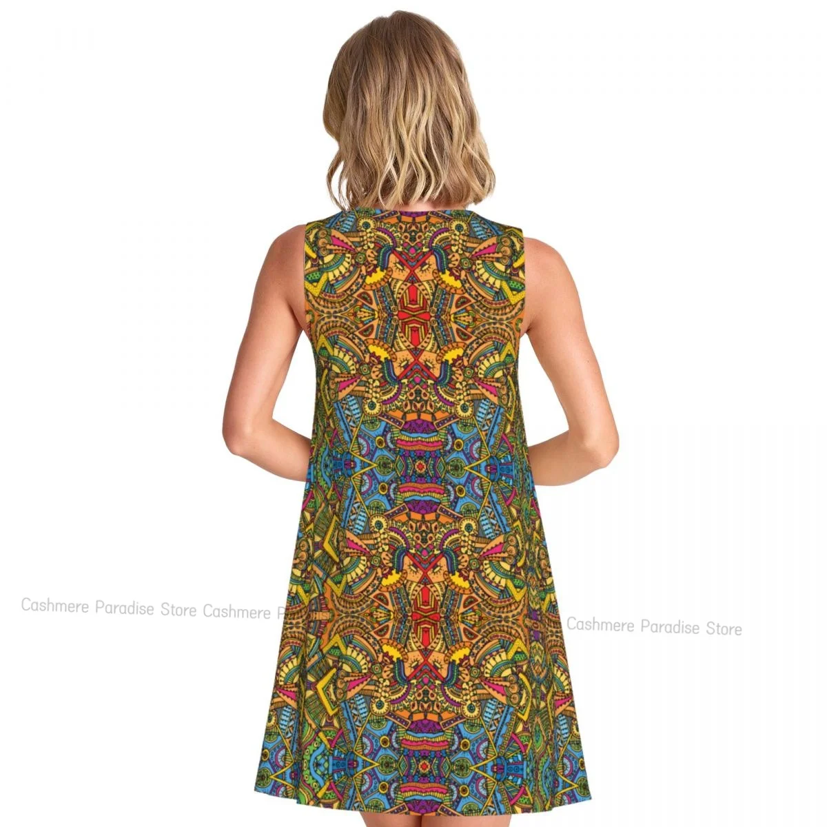 Robes d'été pour femmes, t-shirt de plage, sans manches, Style Boho, décontracté, ample, débardeur, 2025