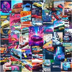 50PCS Cool Vintage JDM Retrofit Racing Car Stickers Poster Graffiti Decals Laptop Car Bike Motorcycle Helmet Sticker Toy